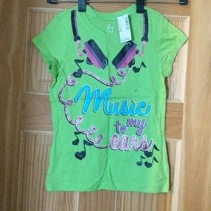 Kids small 5/6 music to my ears t-shirt